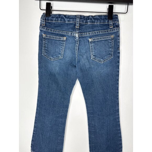 Gymboree Girls 5 Bootcut Jeans 🩵 Bow Pocket Detail Dark Blue Denim - Picture 4 of 11